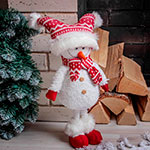 снеговик кукла текстильная