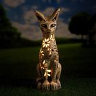 Садовый светильник "Кошка" шамот, резная Садовый светильник "Кошка" шамот, резная