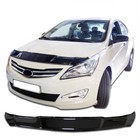 Дефлектор капота Hyundai Solaris хетчбэк, Classic, черный Дефлектор капота Hyundai Solaris хетчбэк, Classic, черный