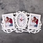 Часы настенные "Веточка", белые + 2 фоторамки 10 × 15 см Часы настенные "Веточка", белые + 2 фоторамки 10 × 15 см