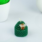 Свеча из вощины 4,5х5см, зелёная Свеча из вощины 4,5х5см, зелёная