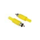Разъем штекер Rexant 14-0402, RCA, пайка, желтый Разъем штекер Rexant 14-0402, RCA, пайка, желтый