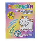 Раскраска по цветовым меткам (А5). "Котик" цветные подсказки, загадки - отгадки Раскраска по цветовым меткам (А5). "Котик" цветные подсказки, загадки - отгадки