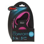 Рулетка Flexi New Comfort S (до 12 кг) трос 5 м, черный/розовый Рулетка Flexi New Comfort S (до 12 кг) трос 5 м, черный/розовый