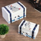 Шкатулка дерево "Якорь" набор 2 шт (17,5х11х10,5 см) 15х23х13,5 см Шкатулка дерево "Якорь" набор 2 шт (17,5х11х10,5 см) 15х23х13,5 см