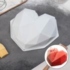 Форма для выпечки и муссовых десертов 21,5х20х6 см "Геометрия любви", цвет белый Форма для выпечки и муссовых десертов 21,5х20х6 см "Геометрия любви", цвет белый
