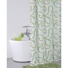 Штора для ванной комнаты 200х200 см, Flower Lace, green Штора для ванной комнаты 200х200 см, Flower Lace, green