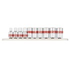 Набор торцевых головок Matrix, 1/4", 12-ти гранные, CrV, 10 шт., 4-13 мм Набор торцевых головок Matrix, 1/4", 12-ти гранные, CrV, 10 шт., 4-13 мм