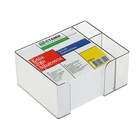 Блок бумаги для записей в пластиковом боксе 9*9*6см белый, + отделение для ручек, 80 г/м2 Блок бумаги для записей в пластиковом боксе 9*9*6см белый, + отделение для ручек, 80 г/м2
