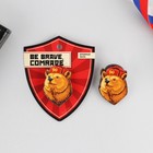 Деревянный значок "Be brave" Деревянный значок "Be brave"