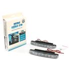 Ходовые огни KS, KS-008-2, (8 LED), хром, провода, 155х42х17мм, 2шт. Ходовые огни KS, KS-008-2, (8 LED), хром, провода, 155х42х17мм, 2шт.