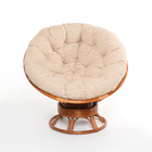 Кресло-качалка PAPASAN, с белой подушкой, ротанг, цвет коньячный, 23/01В Кресло-качалка PAPASAN, с белой подушкой, ротанг, цвет коньячный, 23/01В