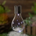 Фонарь садовый на солнечной батарее "Лампочка Прозрачная", 4 led, пластик, на прищепке Фонарь садовый на солнечной батарее "Лампочка Прозрачная", 4 led, пластик, на прищепке