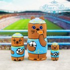 Матрешка 3 кукольная "Кот. Казань" 11 см Матрешка 3 кукольная "Кот. Казань" 11 см