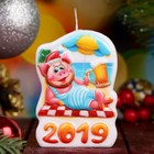 Свеча-барельеф "Поросёнок на пляже" Символ Года 2019 Свеча-барельеф "Поросёнок на пляже" Символ Года 2019