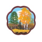 Картина "Осень" круглая, каменная крошка Картина "Осень" круглая, каменная крошка