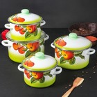 Набор кастрюль "Дары лета", 4 шт.: 2 л, 3 л, 4 л, 5,5 л, крышки Набор кастрюль "Дары лета", 4 шт.: 2 л, 3 л, 4 л, 5,5 л, крышки