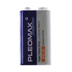 Батарейка Солевая Samsung Pleomax Super Heavy Duty, 6F22, крона, спайка, 1 шт. Батарейка Солевая Samsung Pleomax Super Heavy Duty, 6F22, крона, спайка, 1 шт.