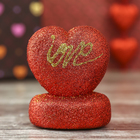 Сердце на подставке c блёстками "Love" Сердце на подставке c блёстками "Love"