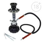 Кальян "Черника", 24 см, 1 трубка, колба-тыква тёмно-сиреневая, шахта чёрно-синий хром Кальян "Черника", 24 см, 1 трубка, колба-тыква тёмно-сиреневая, шахта чёрно-синий хром