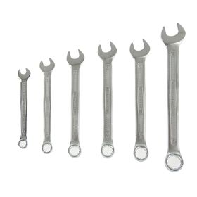 Набор ключей комбинированных TUNDRA premium, CrV, холдер, матовый, 6 шт